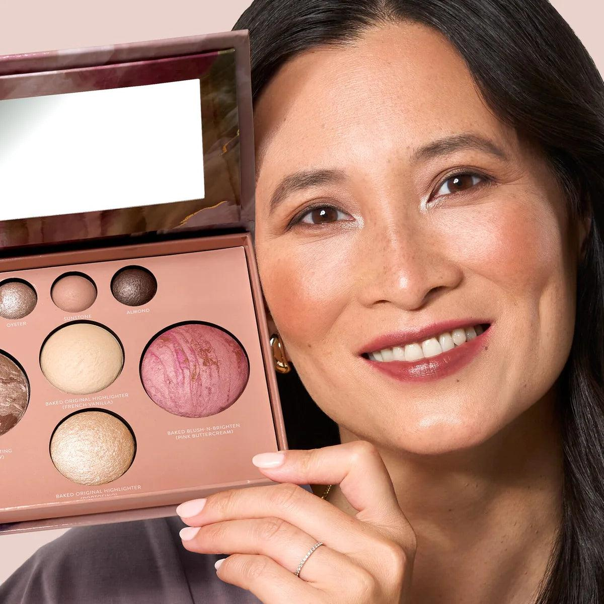 (š„Hot Sale )All-in-One Baked Face Palette | Highlight, Contour & Blush